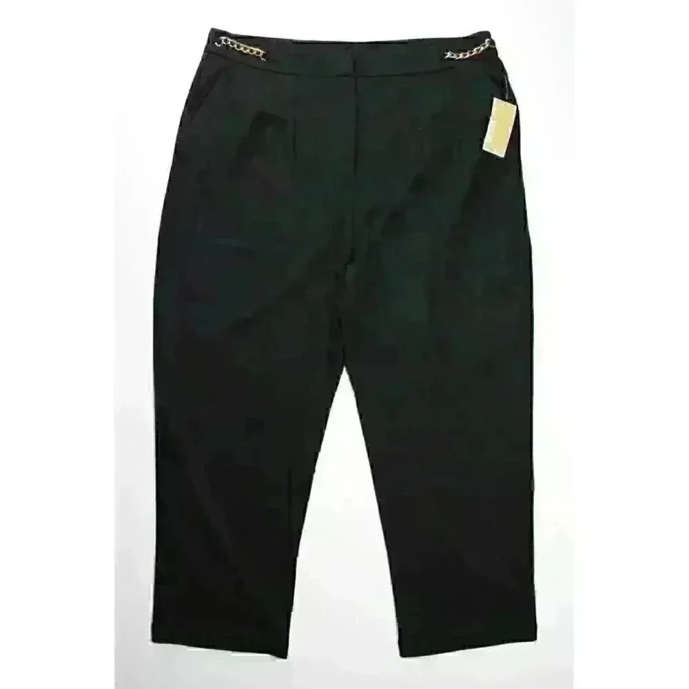 NEW! MICHAEL Michael Kors Women's XL Chain-Detail Wide-Leg Pants NWT $110